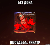 Без дона Не судьба , Ринат?