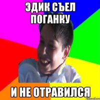 ЭДИК СЪЕЛ ПОГАНКУ И НЕ ОТРАВИЛСЯ