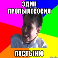 ЭДИК ПРОПЫЛЕСОСИЛ ПУСТЫНЮ