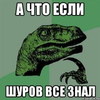 А что если Шуров все знал