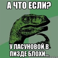 А что если? У Ласуновой в пизде блохи...