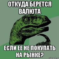 Откуда берется валюта Если ее не покупать на рынке?