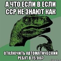 а что если в если CCP не знают как отключить автоматический ребут в 15:00?