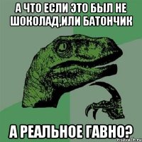 А что если это был не шоколад,или батончик А реальное гавно?