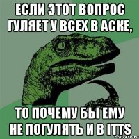 Если этот вопрос гуляет у всех в аске, то почему бы ему не погулять и в ITTS