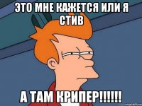 Это мне кажется или я Стив а там КРИПЕР!!!!!!