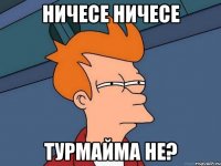 Ничесе ничесе Турмайма не?