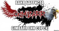 ваня барриста gimbarr енн сорск