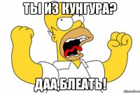 ты из Кунгура? даа,блеать!