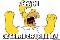 БРАТИ! ЗА БРАТІВ СЕРЦЕ ВИРВУ!