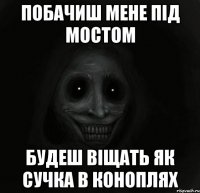 побачиш мене під мостом будеш віщать як сучка в коноплях