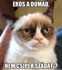 Erős a dúmád, nem csipi a szádat ?