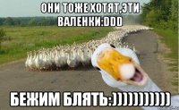 они тоже хотят,эти валенки:DDD бежим блять:)))))))))))