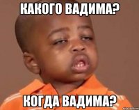Какого Вадима? Когда Вадима?