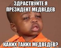 Здраствуйте я президент Медведев каких таких медведев?