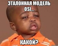 Эталонная модель OSI... Какой?