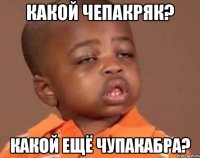 какой чепакряк? какой ещё чупакабра?