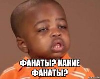  Фанаты? Какие фанаты?