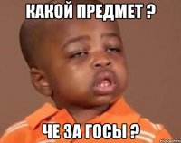 какой предмет ? че за госы ?
