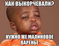 КАК ВЫКОРЧЕВАЛИ? НУЖНО ЖЕ МАЛИНОВОЕ ВАРЕНЬЕ