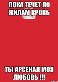 Пока течет по жилам кровь Ты АРСЕНАЛ моя любовь !!!