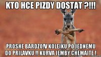 Kto hce pizdy dostat ?!!! Proshe bardzo!v koleiku po jednemu do prilavku !! kurva jemby chemaite !