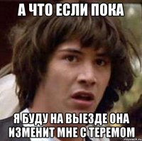 А ЧТО ЕСЛИ ПОКА я буду на выезде она изменит мне с теремом