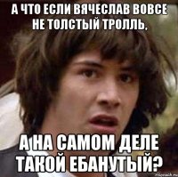 А что если Вячеслав вовсе не толстый тролль, а на самом деле такой ебанутый?