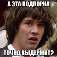 а эта подпорка точно выдержит?