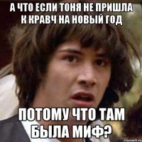 А что если Тоня не пришла к Кравч на Новый Год Потому что там была Миф?