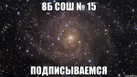 8Б Сош № 15 подписываемся