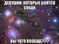 девушки ,которые боятся собак вы чего вообще???