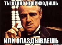 ты вечно не приходишь или опаздываешь