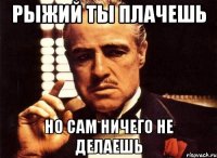 Рыжий ты плачешь но сам ничего не делаешь