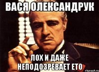 Вася Олександрук лох и даже неподозревает ето