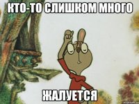 кто-то слишком много жалуется