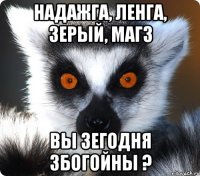 Надажга, Ленга, Зерый, Магз Вы зегодня збогойны ?