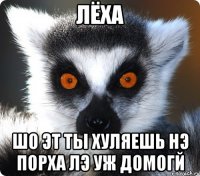 Лёха Шо эт ты хуляешь нэ порха лэ уж домогй