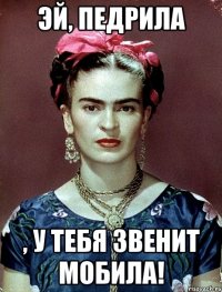 Эй, педрила , у тебя звенит мобила!