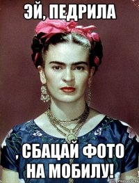 Эй, педрила , сбацай фото на мобилу!