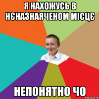 я нахожусь в нєназнаяченом місцє непонятно чо