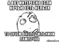 А вот интересно если ночью есть нельзя То зачем в холодильники лампочка