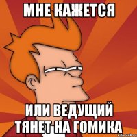 мне кажется или ведущий тянет на гомика
