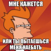 Мне кажется Или ты пытаешься меня наебать