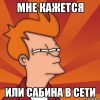 МНЕ КАЖЕТСЯ ИЛИ САБИНА В СЕТИ
