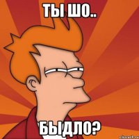 Ты шо.. Быдло?