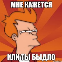 МНЕ КАЖЕТСЯ ИЛИ ТЫ БЫДЛО