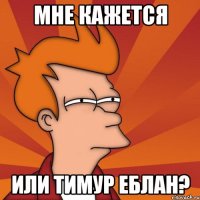 Мне кажется Или тимур еблан?