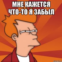 МНЕ КАЖЕТСЯ ЧТО-ТО Я ЗАБЫЛ 