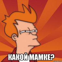 Какой мамке?